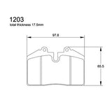 Pagid U-1203 RS29 Yellow Racing Brake Pads