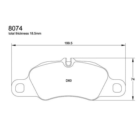 Pagid U-8074 Racing Pad RST-3 COMPOUND