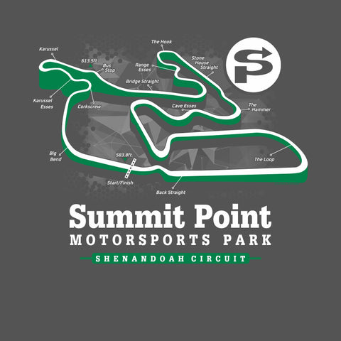 Shenandoah Circuit 3D Track Map Tee